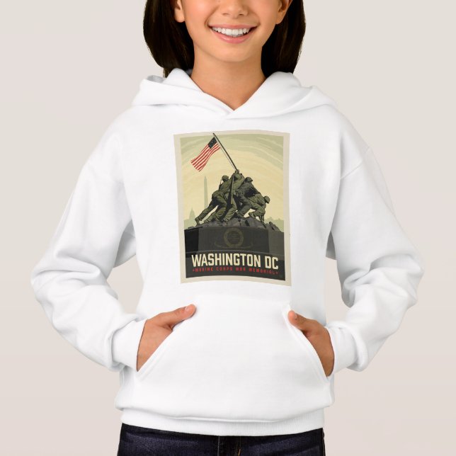 Washington, DC | Marine Corps War Memorial Hoodie (Front)