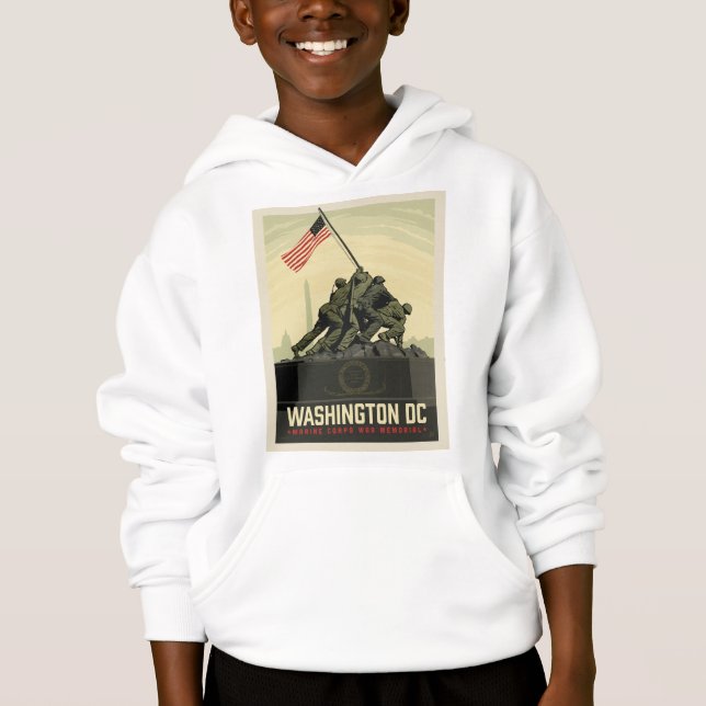 Washington, DC | Marine Corps War Memorial Hoodie (Front)