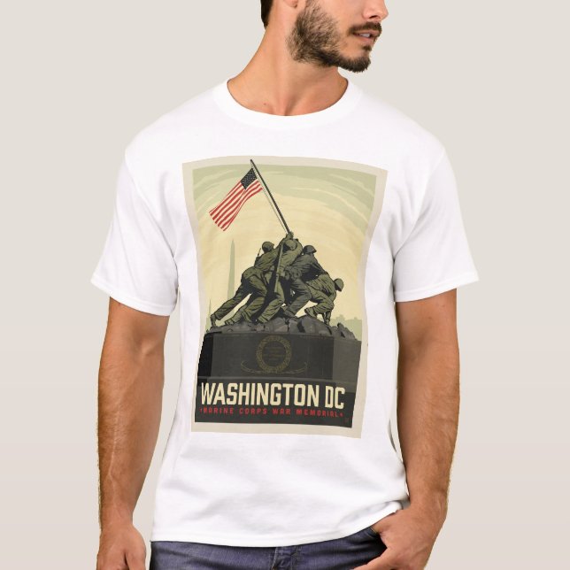 Washington, DC | Marine Corps War Memorial T-Shirt (Front)