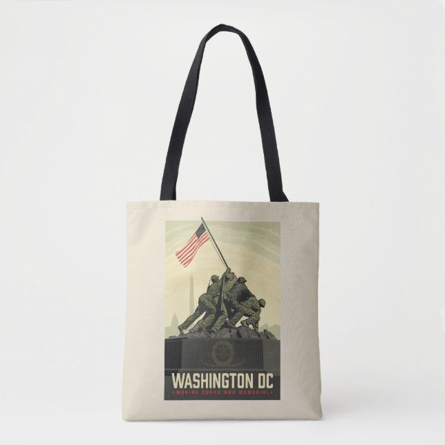 Washington, DC | Marine Corps War Memorial Tote Bag (Front)
