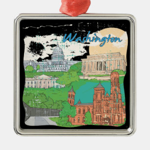 Washington DC Metal Ornament