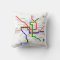 Washington DC Metro Subway Map Pillow