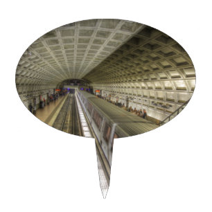 Washington DC Metro Train Station Cake Topper