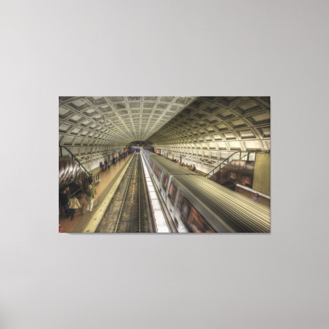Washington DC Metro Train Station Canvas Print (Front)