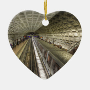 Washington DC Metro Train Station Ceramic Ornament