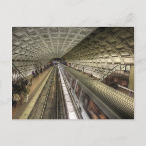Washington DC Metro Train Station Postcard
