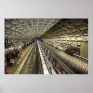 Washington DC Metro Train Station Poster
