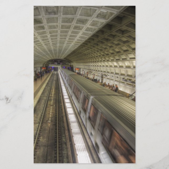 Washington DC Metro Train Station Stationery (Front)