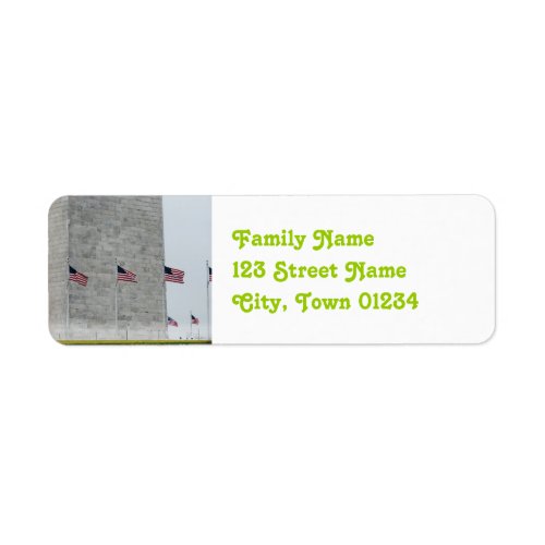 Washington DC Monument Label