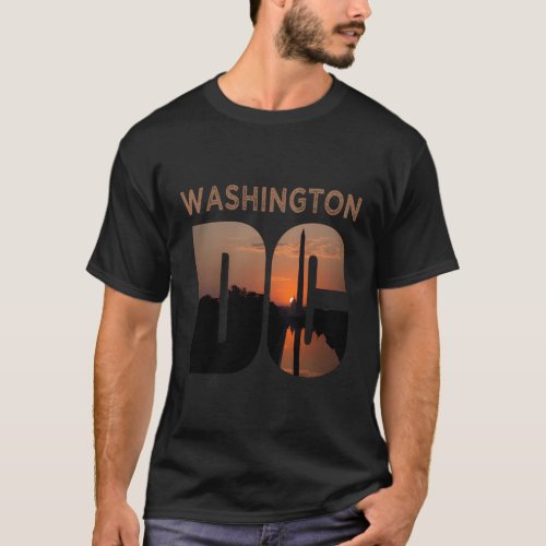 Washington Dc Monument Skyline Vacation T_Shirt