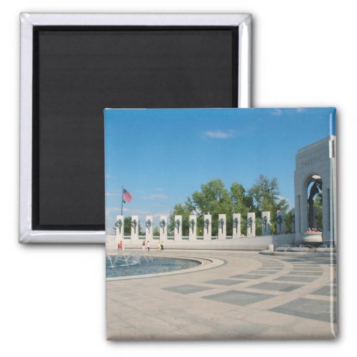 Washington DC National WWII Memorial Magnet