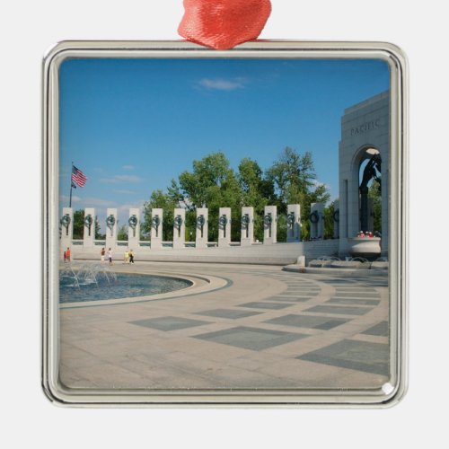 Washington DC National WWII Memorial Metal Ornament