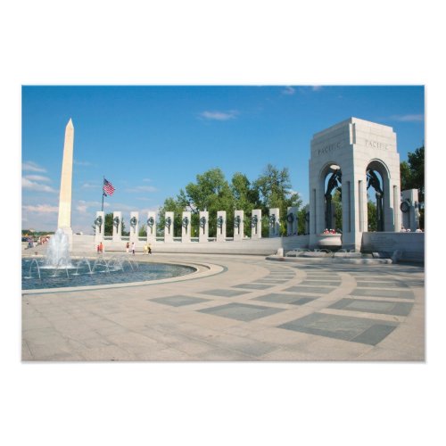 Washington DC National WWII Memorial Photo Print