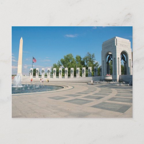 Washington DC National WWII Memorial Postcard