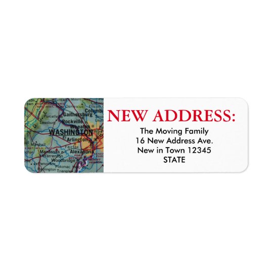 Washington DC New Address Label
