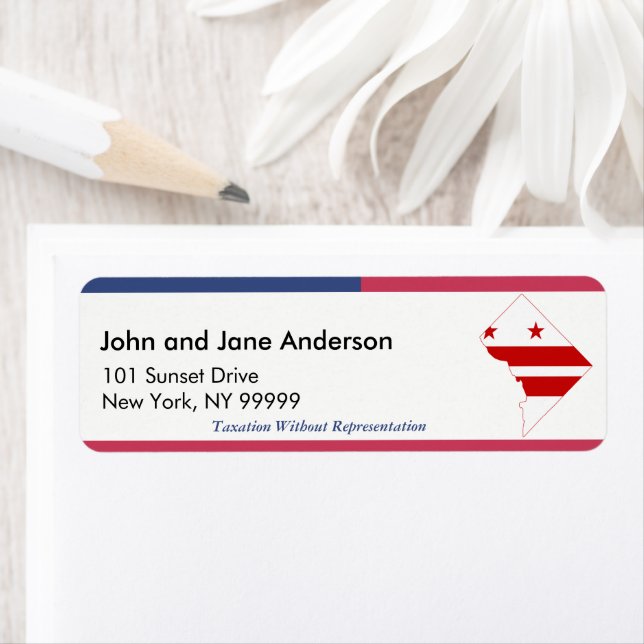 Washington DC No Representation Return Address Label (Insitu)