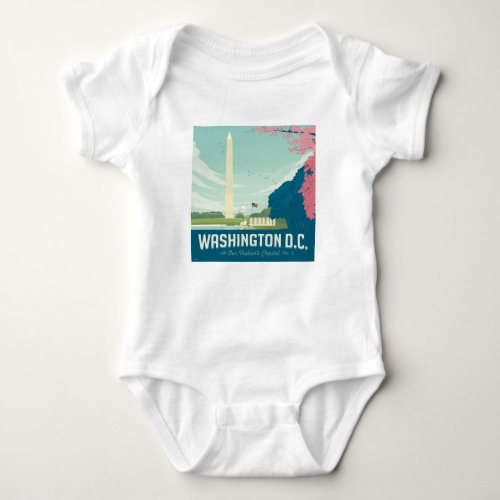 Washington DC  Our Nations Capital Baby Bodysuit