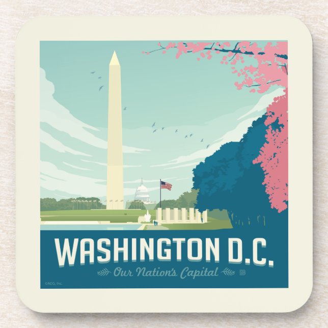 Washington DC | Our Nation's Capital Beverage Coaster (Front)