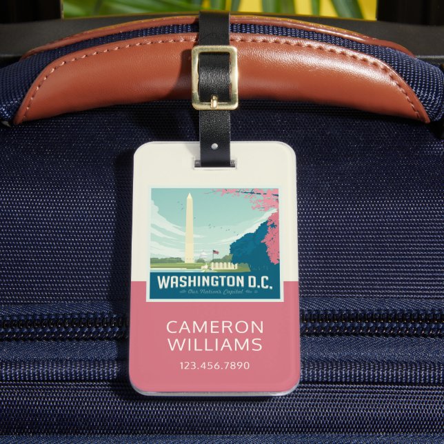 Washington DC | Our Nation's Capital Luggage Tag (Front Insitu 2)