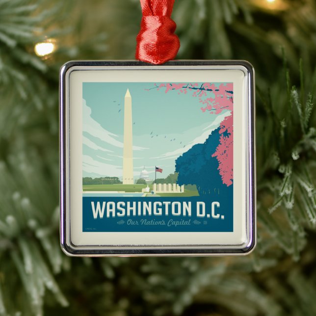 Washington DC | Our Nation's Capital Metal Ornament (Tree)