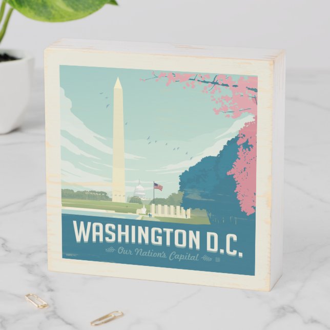 Washington DC | Our Nation's Capital Wooden Box Sign (In Situ Horizontal)