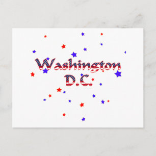 Washington DC Patriotic Stars Postcard