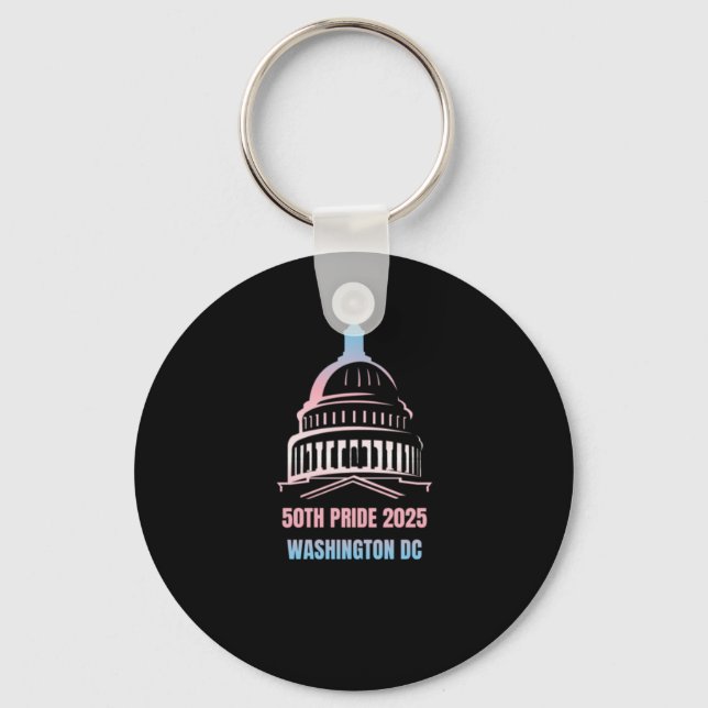 Washington Dc Pride 2025  Keychain (Front)