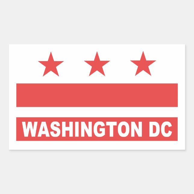 Washington DC Rectangular Sticker (Front)