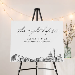 Washington DC Rehearsal Dinner Night Before Sign