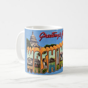 Washington DC Retro Postcard Mug