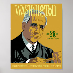 Washington, DC. Retro style travel poster