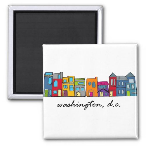 Washington DC Row House Magnet