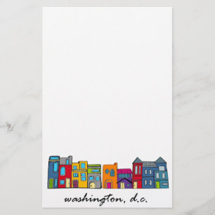 Washington DC Row House Stationery