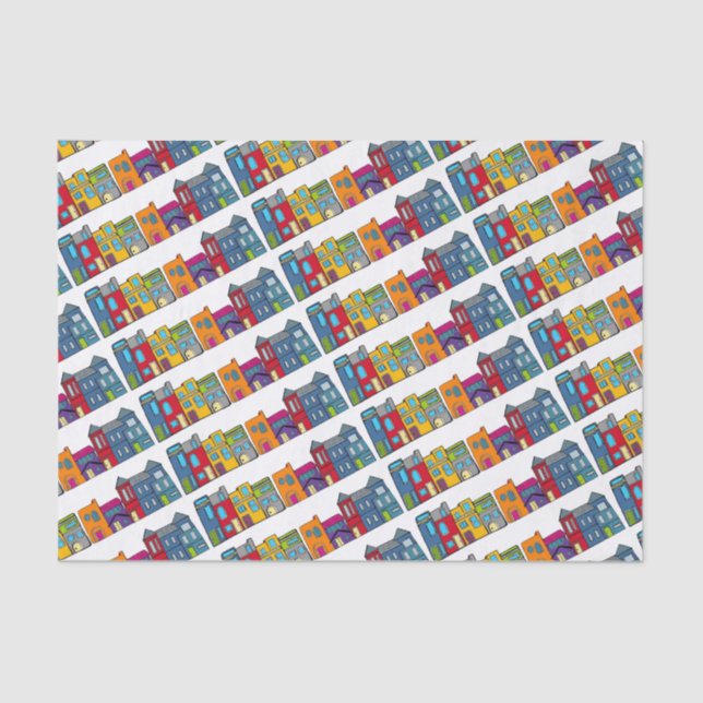 Washington DC Row House Tissue Paper (Front)