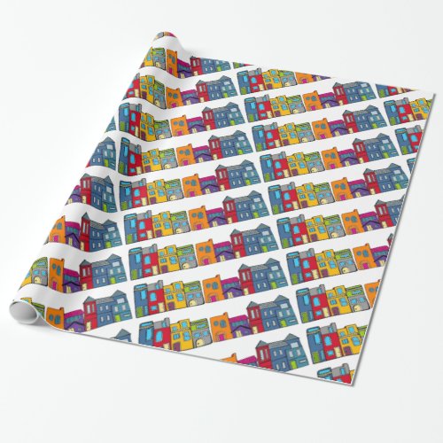 Washington DC Row House Wrapping Paper