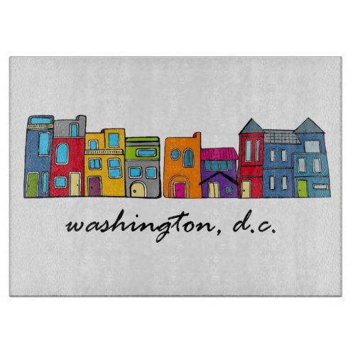 Washington DC Row Houses Cutting Board