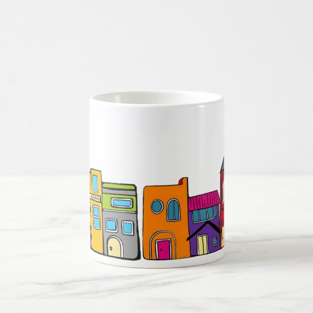 Washington, DC Rowhouses Coffee Mug (Center)