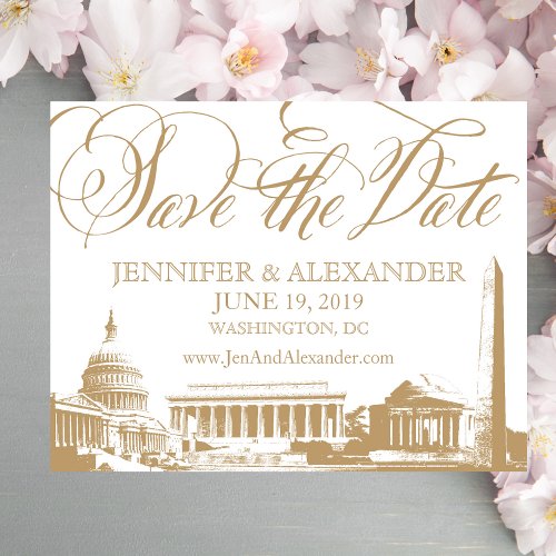 Washington DC save the date _ Vintage Monuments