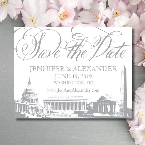 Washington DC save the date _ Vintage Monuments