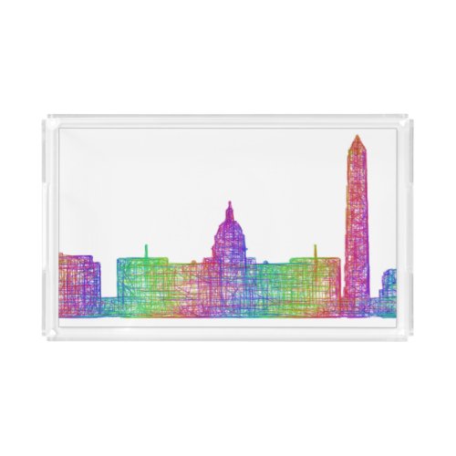 Washington DC skyline Acrylic Tray