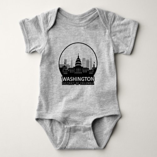 Washington DC Skyline Baby Bodysuit