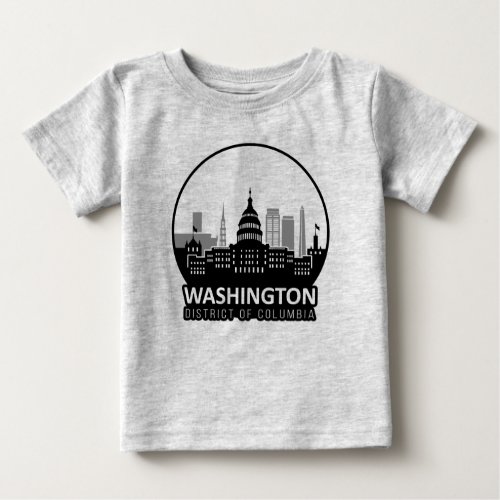 Washington DC Skyline Baby T_Shirt