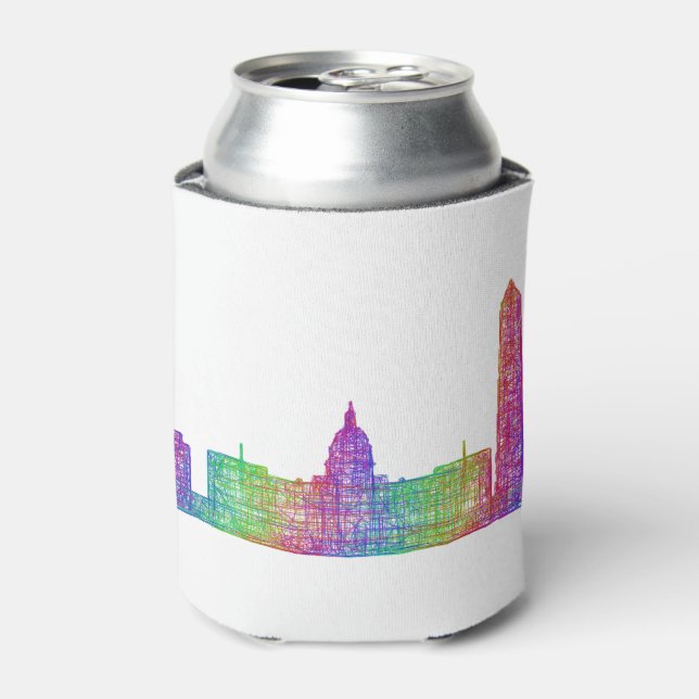 Washington DC skyline Can Cooler (Can Front)