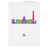 Washington DC skyline Cards (Back)