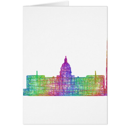 Washington DC skyline Cards (Front)