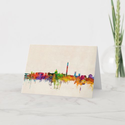 Washington DC Skyline Cityscape Card