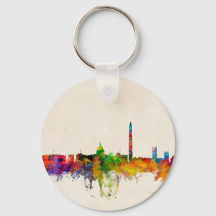 Washington DC Skyline Cityscape Keychain