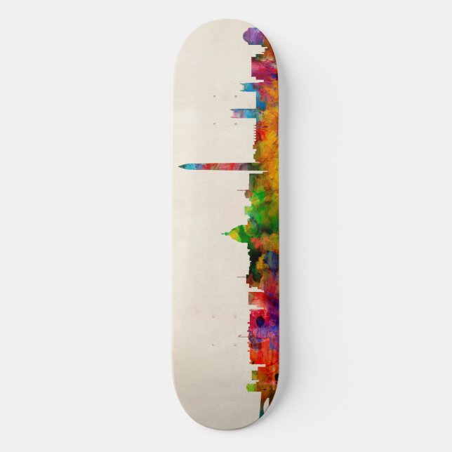 Washington DC Skyline Cityscape Skateboard Deck (Front)