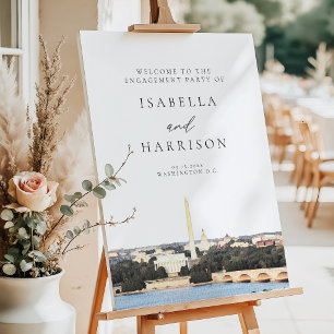 WASHINGTON DC Skyline Engagement Party Welcome Foam Board