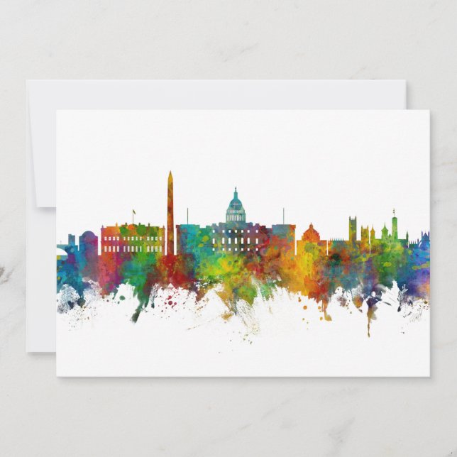 Washington DC Skyline Invitation (Front)